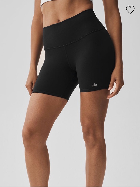 ALO Yoga Pants - ALO Yoga Black Airbrush High-Rise Bike Shorts